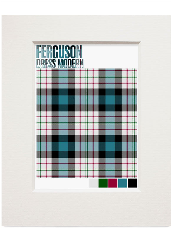 Ferguson Dress Modern tartan – small mounted print