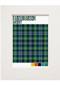 Farquharson Ancient tartan – small mounted print