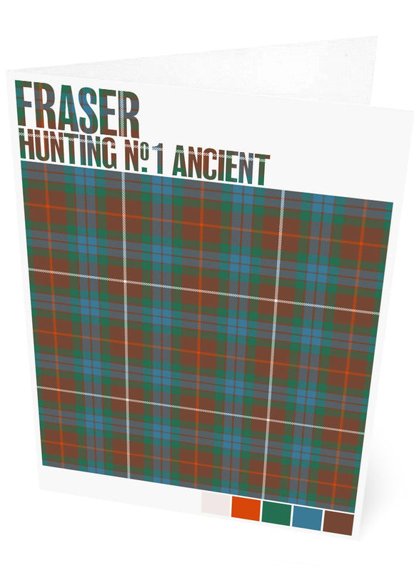 Fraser Hunting #1 Ancient tartan – set of two cards