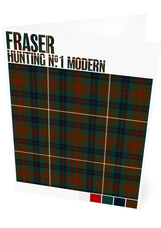 Fraser Hunting #1 Modern tartan – set of two cards