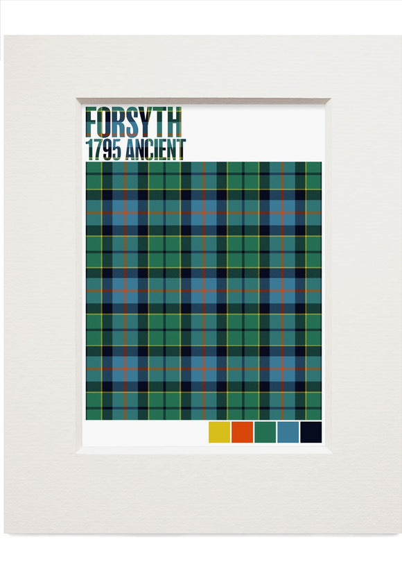 Forsyth 1795 Ancient tartan – small mounted print