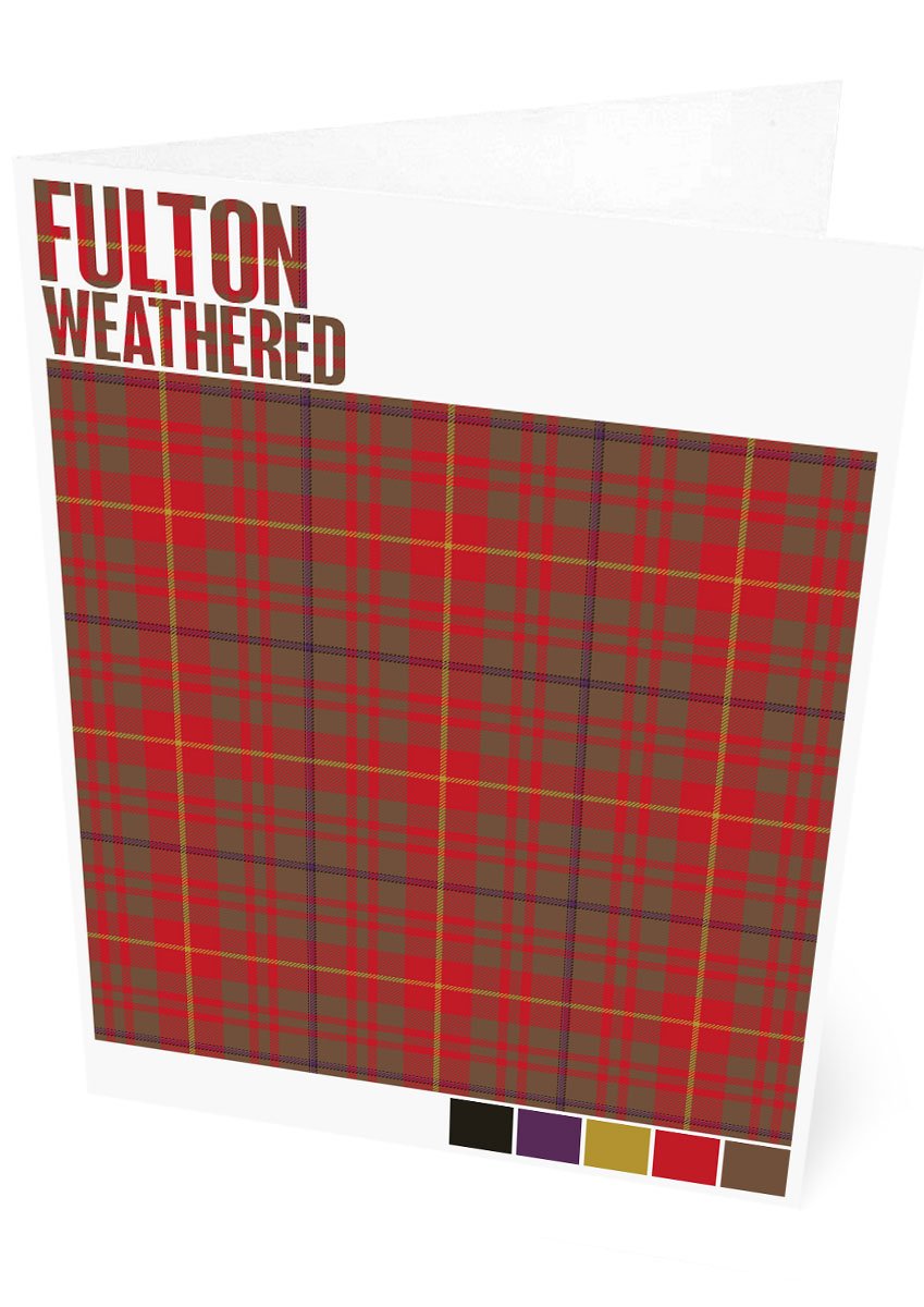 Fulton Weathered tartan – set of two cards