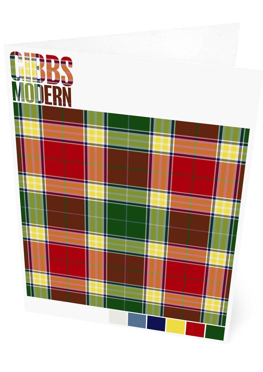 Gibbs Modern tartan – set of two cards