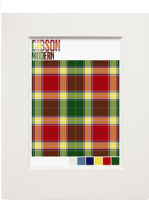 Gibson Modern tartan – small mounted print