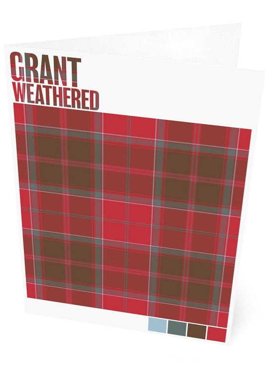 Grant Weathered tartan – set of two cards
