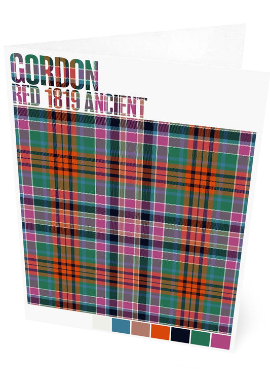 Gordon Red 1819 Ancient tartan – set of two cards