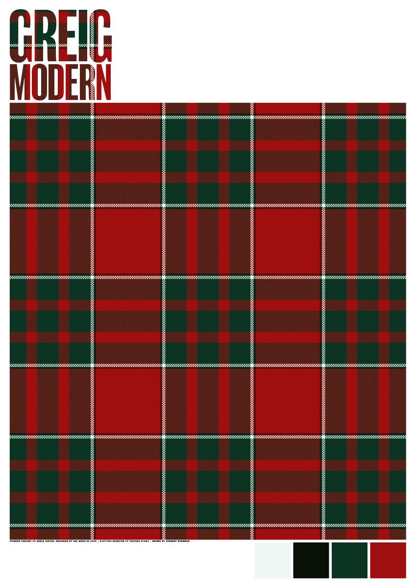 Greig Modern tartan – poster