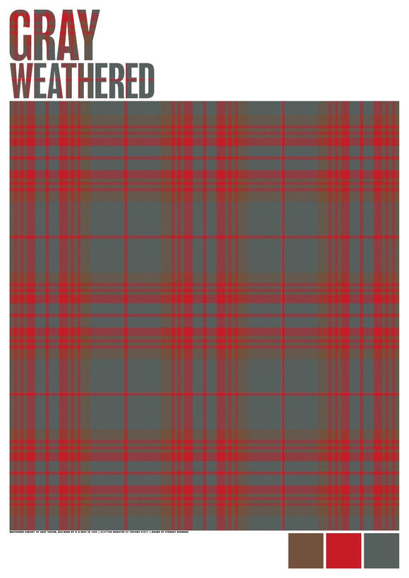 Gray Weathered tartan – poster