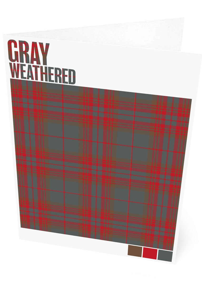 Gray Weathered tartan – set of two cards