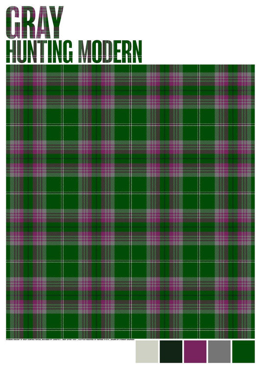Gray Hunting Modern tartan – poster