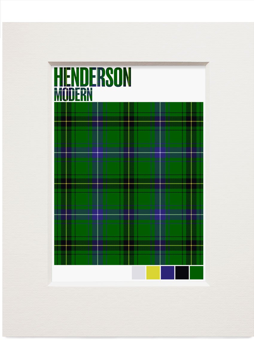 Henderson Modern tartan – small mounted print
