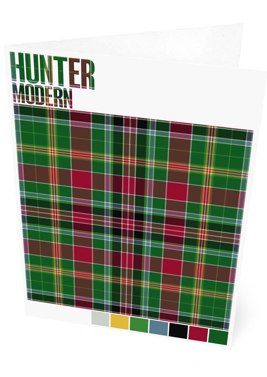 Hunter Modern tartan – set of two cards
