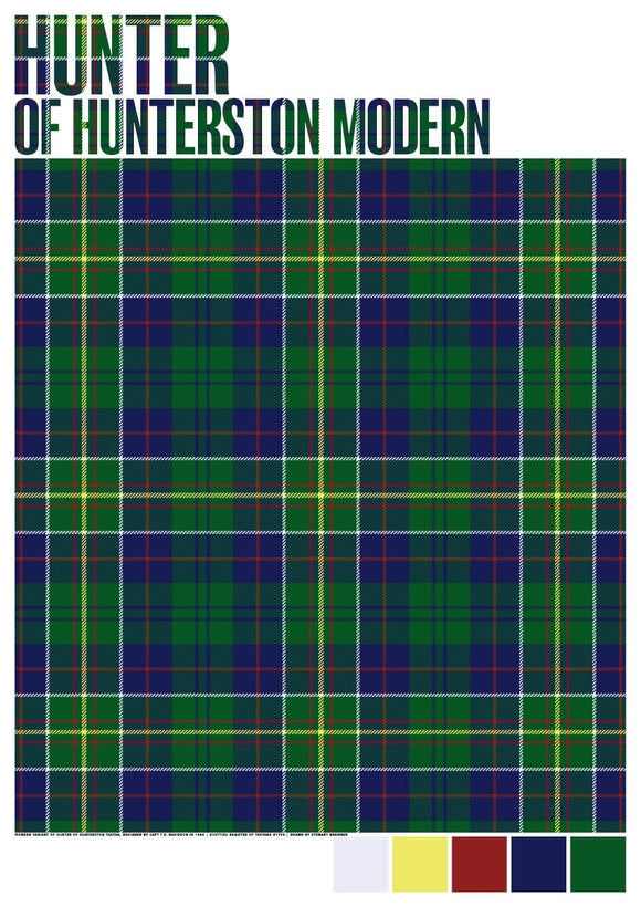 Hunter of Hunterston Modern tartan – giclée print
