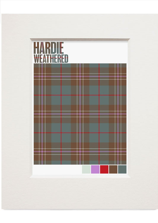 Hardie Weathered tartan – small mounted print