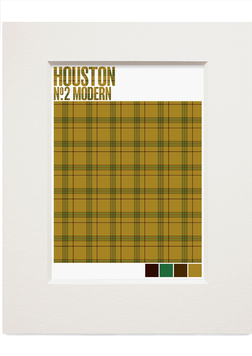 Houston #2 Modern tartan – small mounted print
