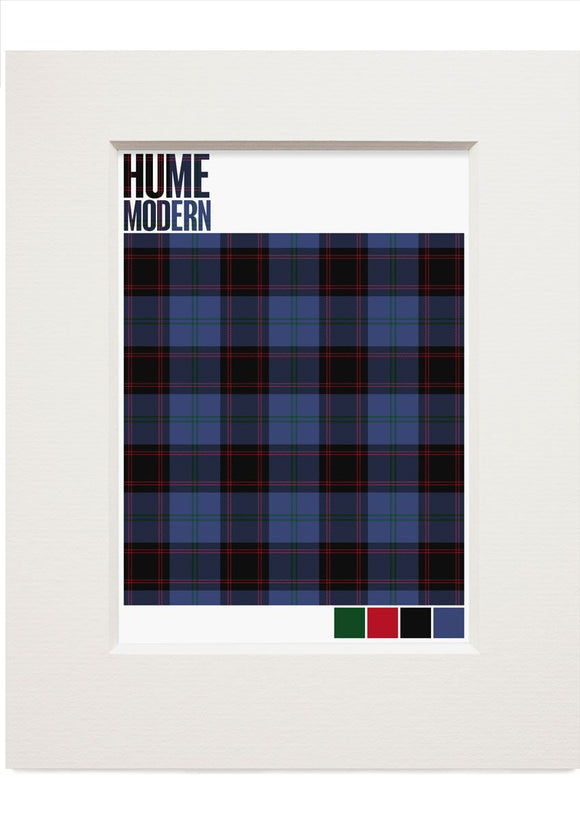 Hume Modern tartan – small mounted print
