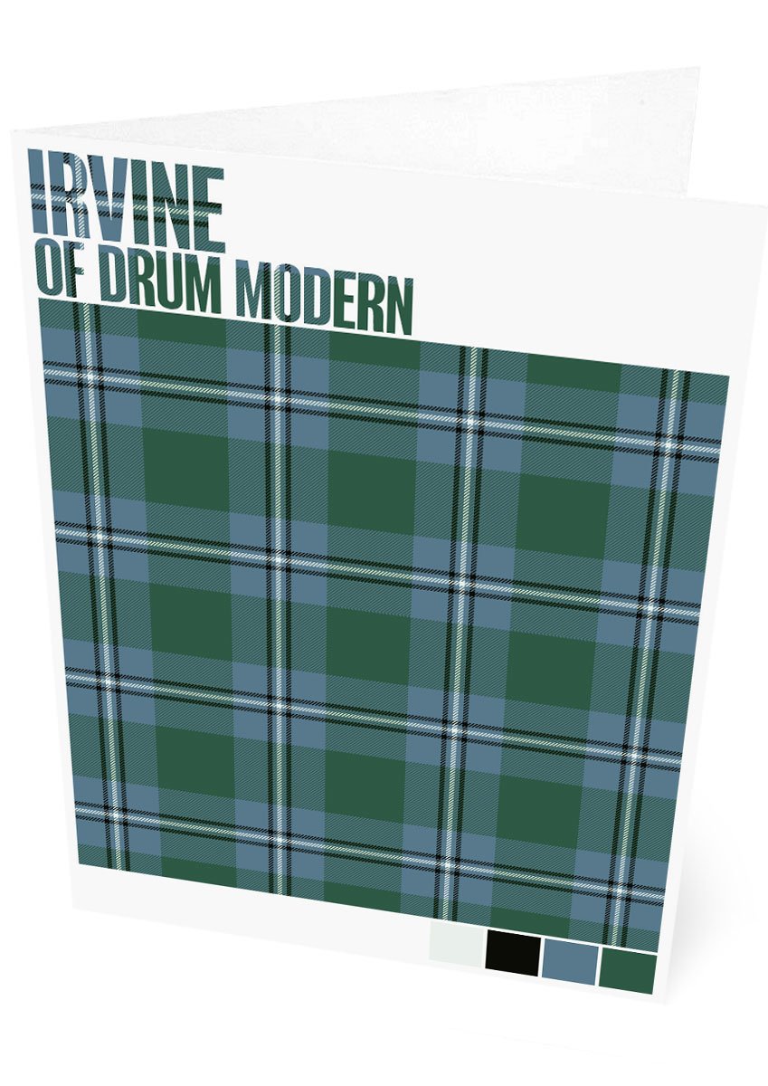 Irvine of Drum Modern tartan – set of two cards
