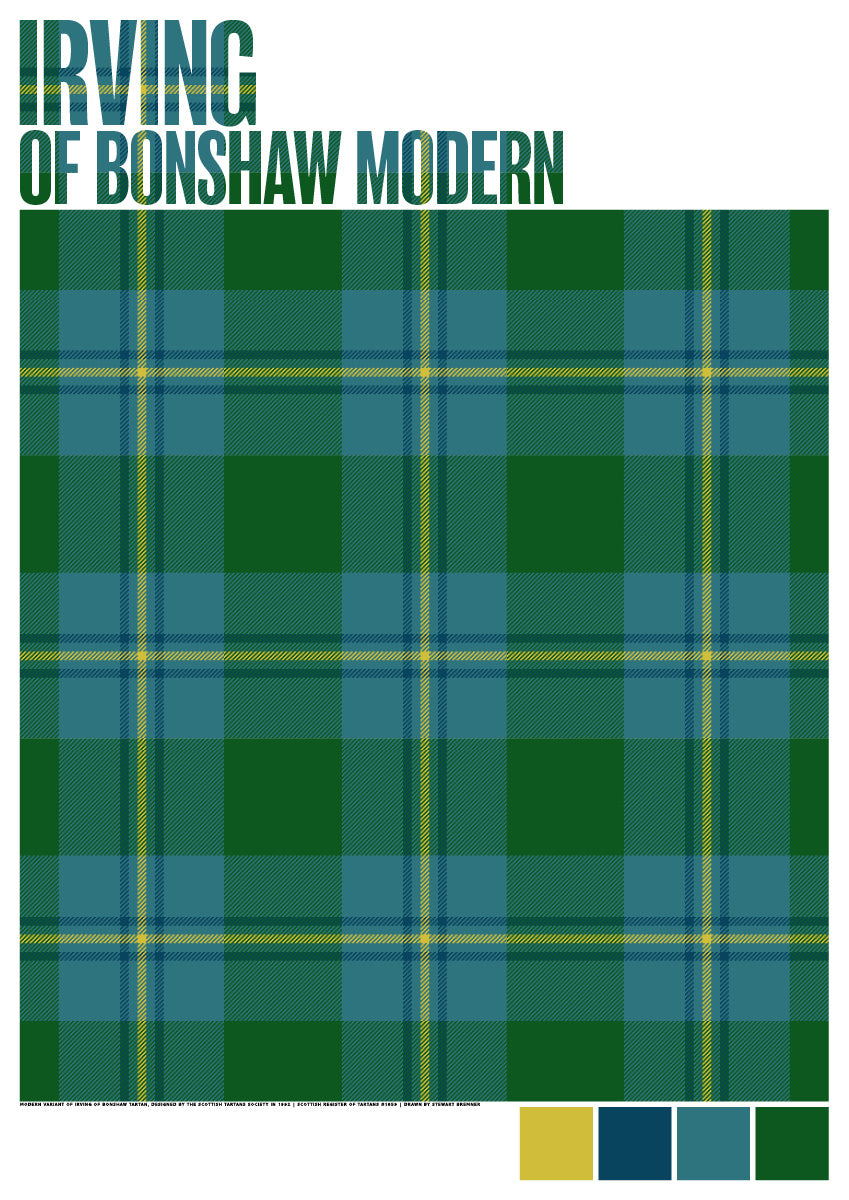 Irving of Bonshaw Modern tartan – poster