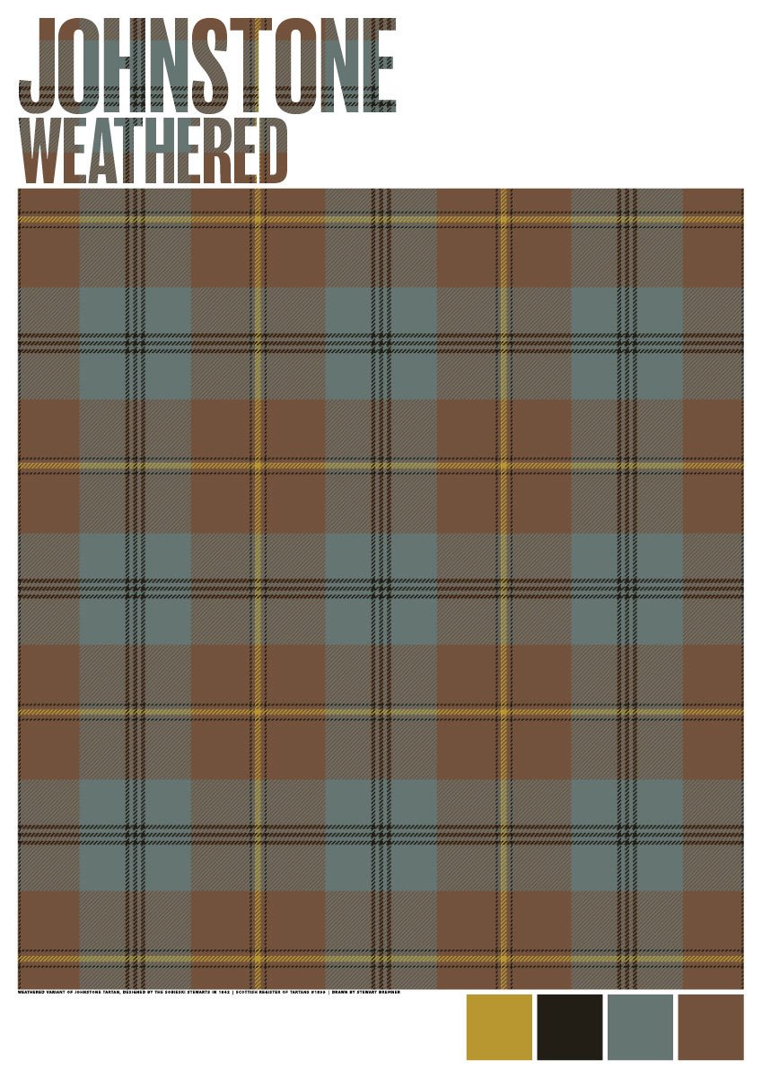 Johnstone Weathered tartan – poster