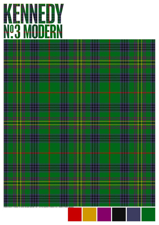 Kennedy #3 Modern tartan – poster