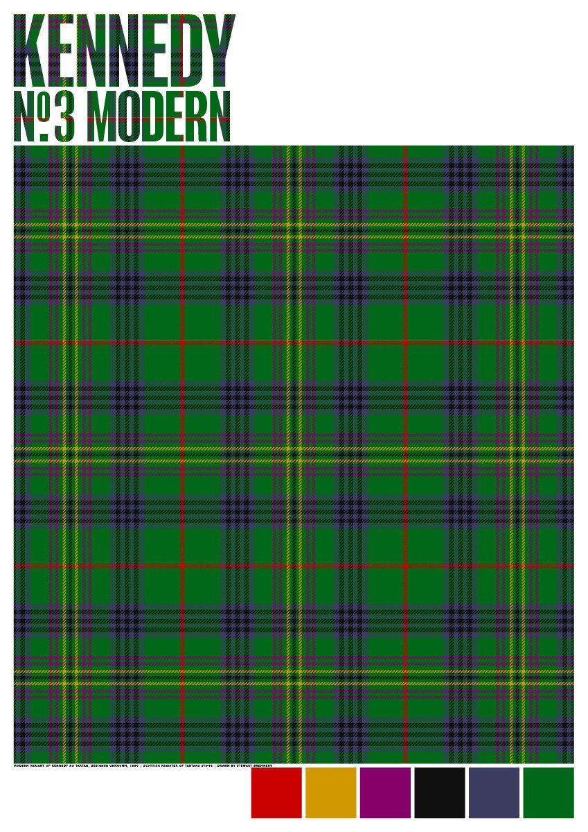 Kennedy #3 Modern tartan – giclée print