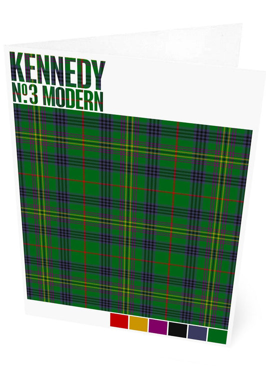 Kennedy #3 Modern tartan – set of two cards