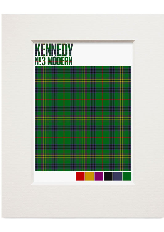 Kennedy #3 Modern tartan – small mounted print