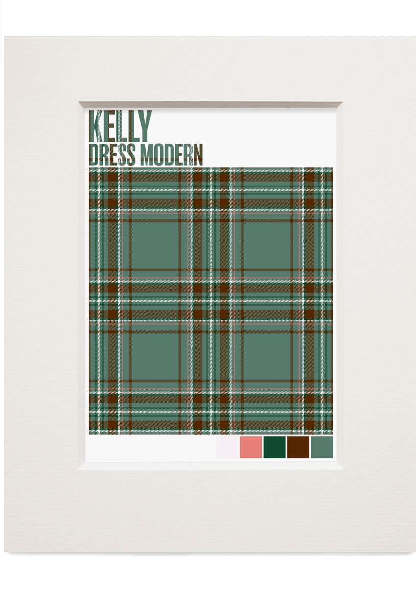 Kelly Dress Modern tartan – small mounted print