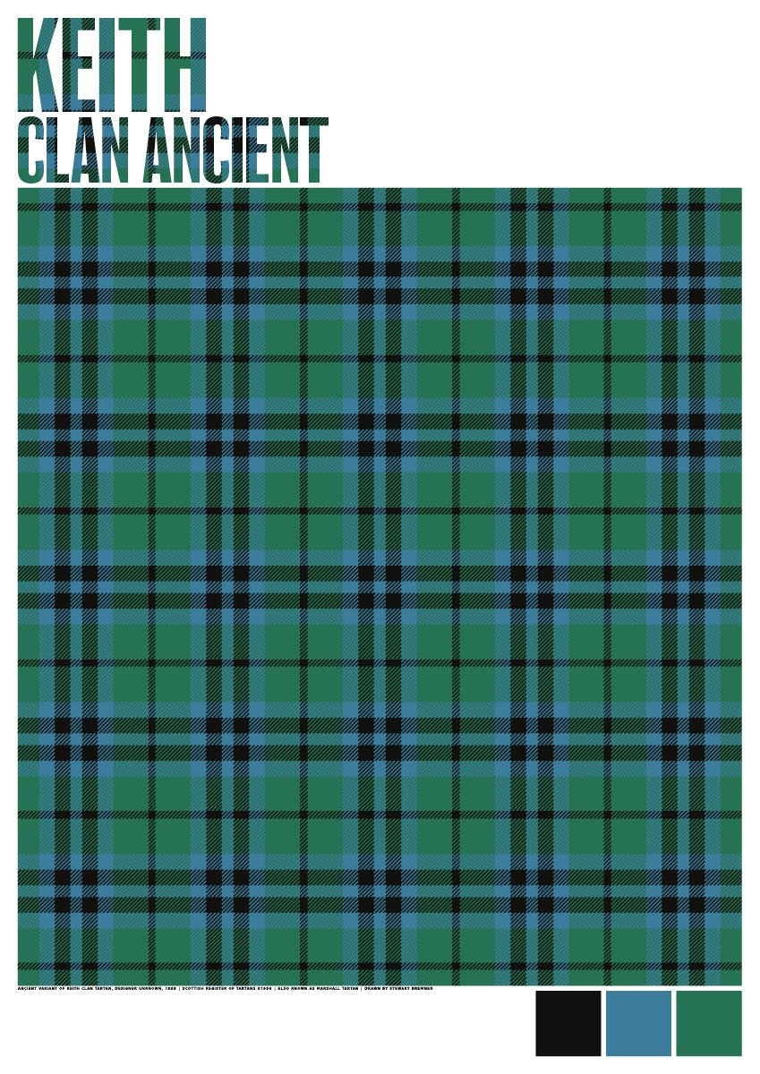 Keith Clan Ancient tartan – giclée print