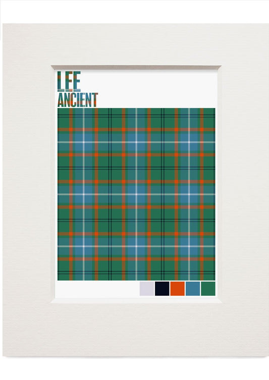 Lee Ancient tartan – small mounted print