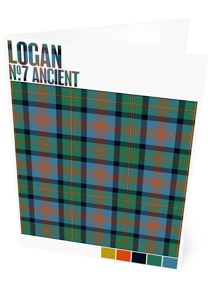 Logan #7 Ancient tartan – set of two cards