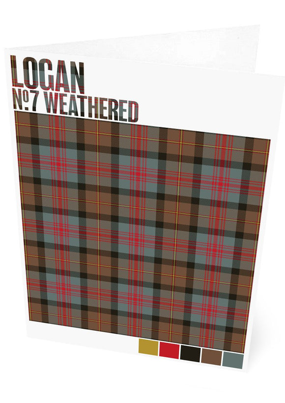 Logan #7 Weathered tartan – set of two cards