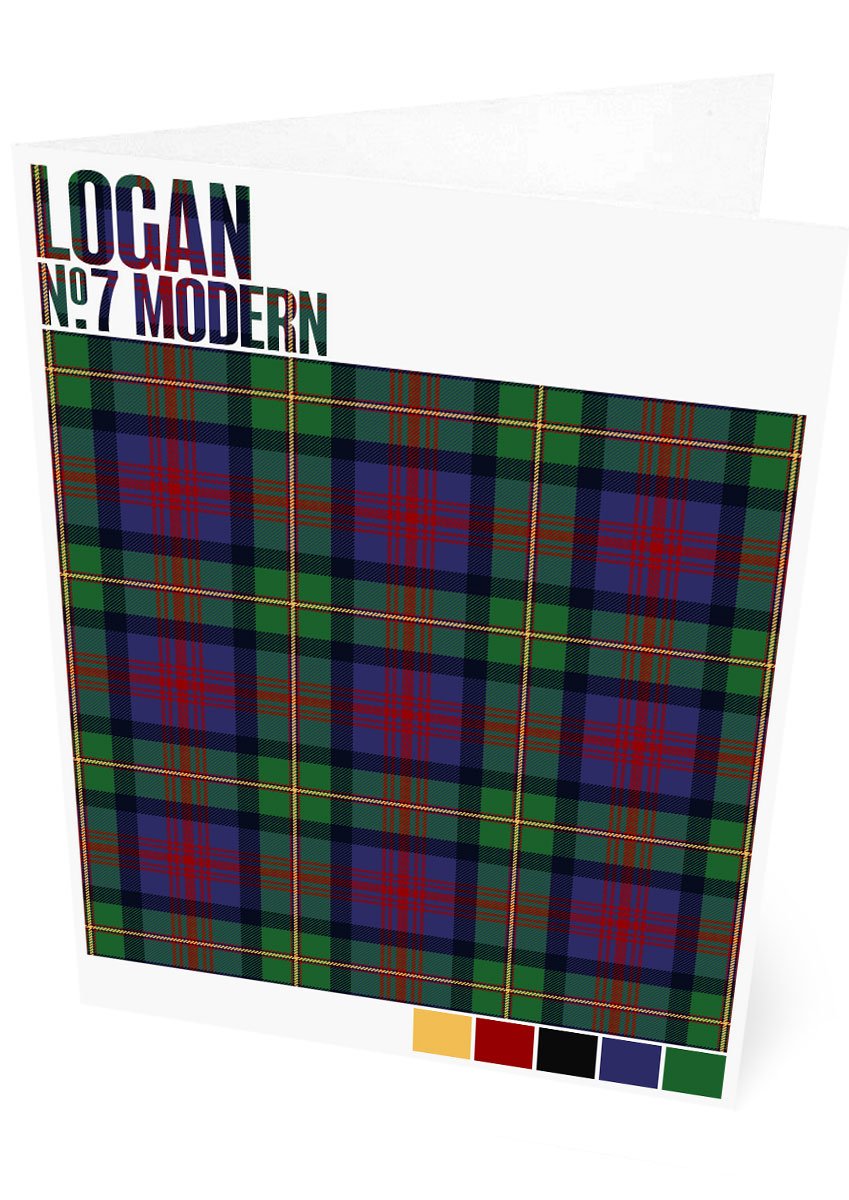 Logan #7 Modern tartan – set of two cards