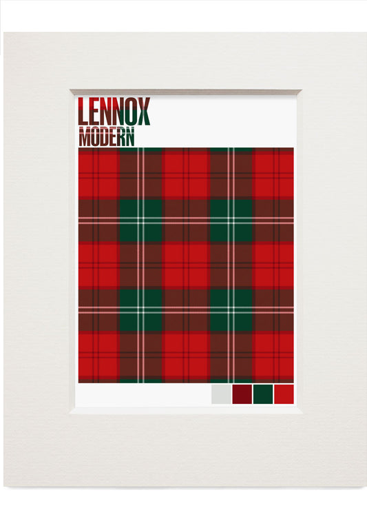 Lennox Modern tartan – small mounted print