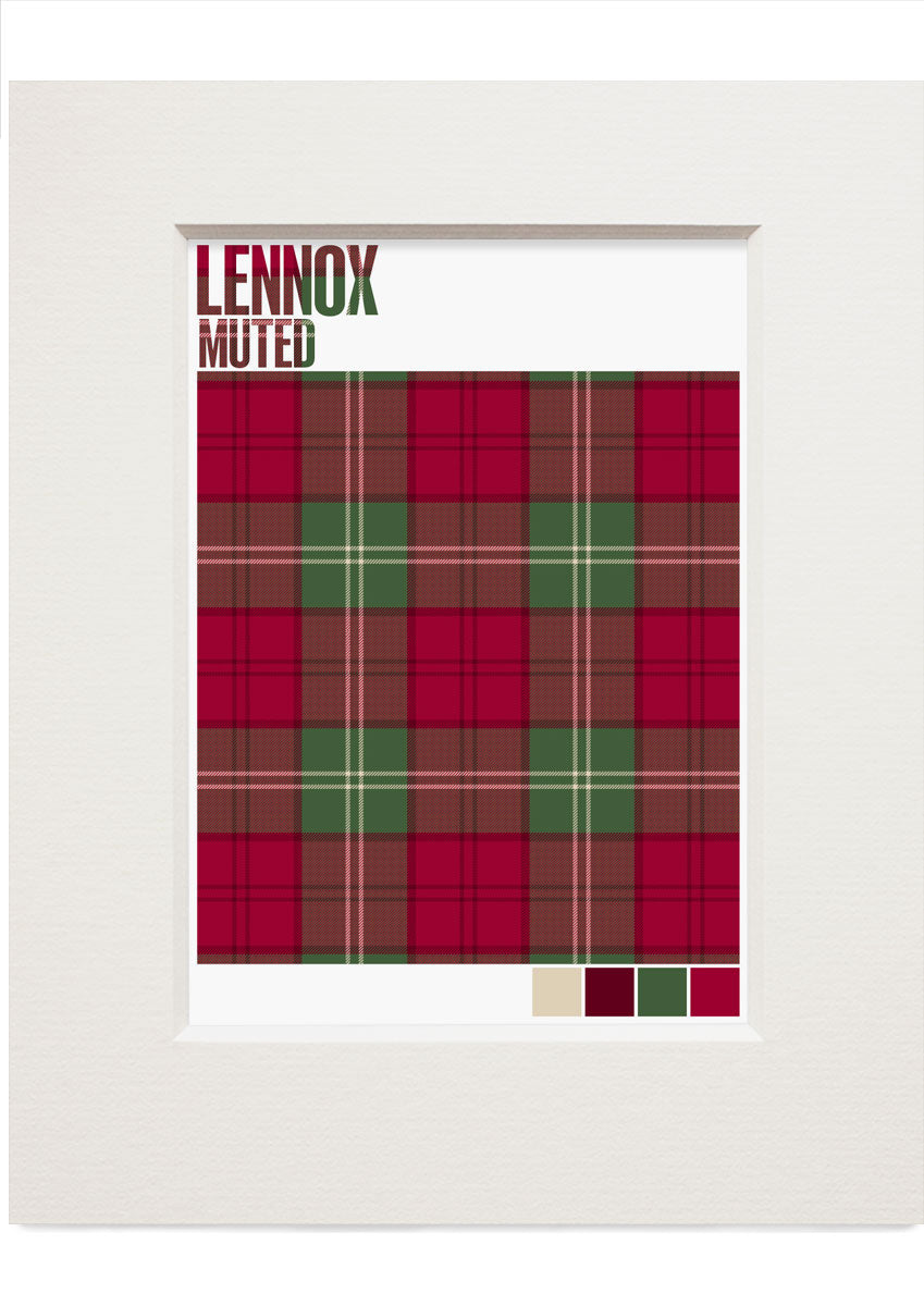 Lennox Muted tartan – small mounted print