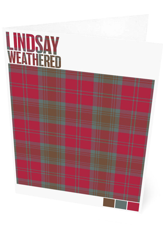 Lindsay Weathered tartan – set of two cards