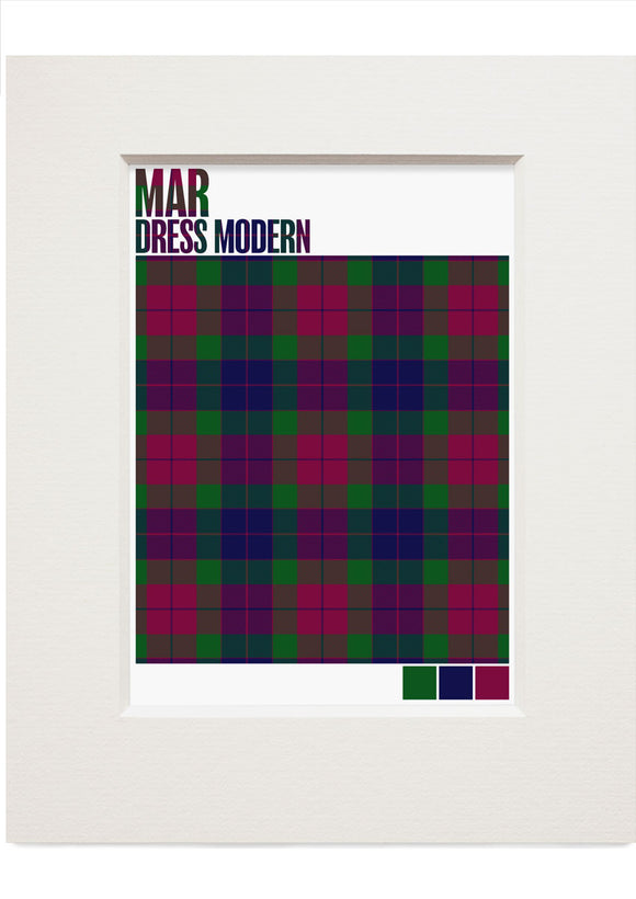 Mar Dress Modern tartan – small mounted print