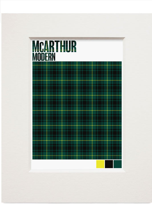McArthur Modern tartan – small mounted print