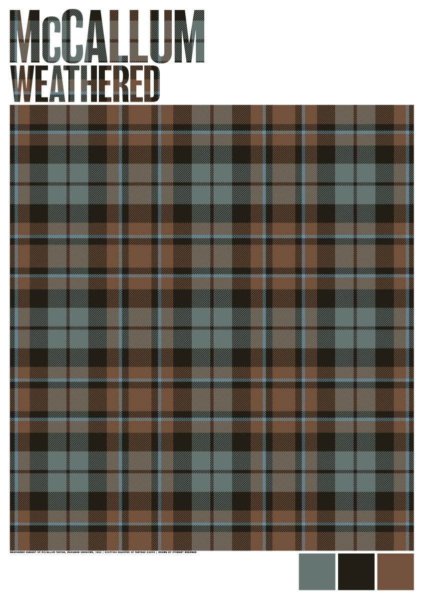 McCallum Weathered tartan – poster