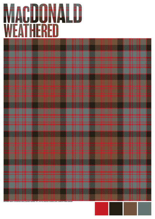 MacDonald Weathered tartan – giclée print