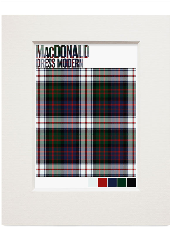 MacDonald Dress Modern tartan – small mounted print
