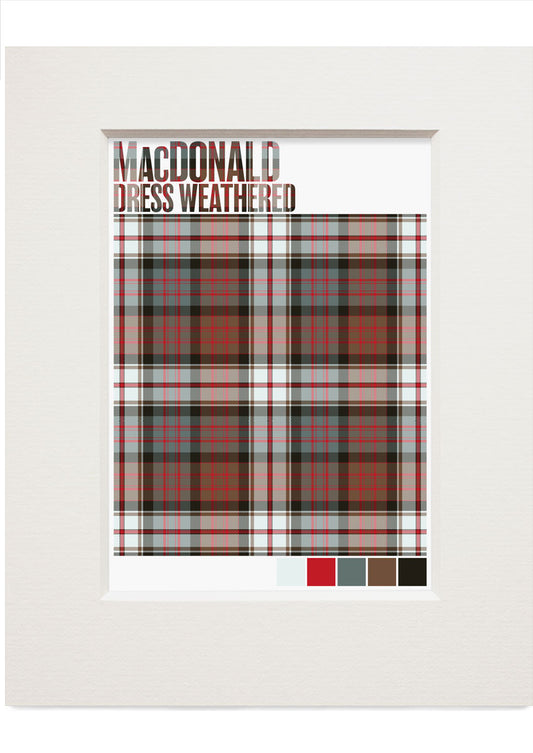 MacDonald Dress Weathered tartan – small mounted print