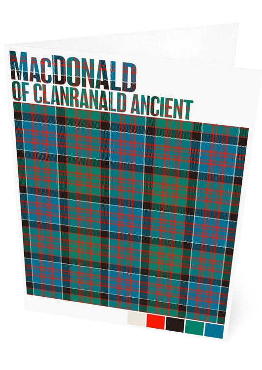 MacDonald of Clanranald Ancient tartan – set of two cards