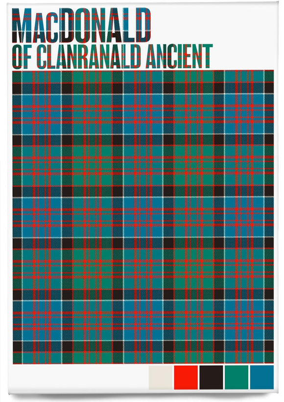 MacDonald of Clanranald Ancient tartan – magnet