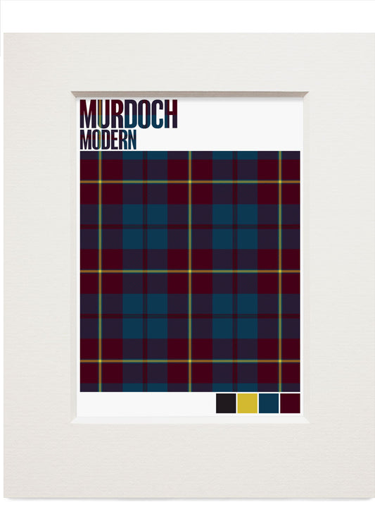 Murdoch Modern tartan – small mounted print