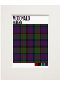 McDonald Modern tartan – small mounted print