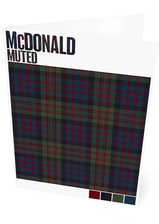 McDonald Muted tartan – set of two cards