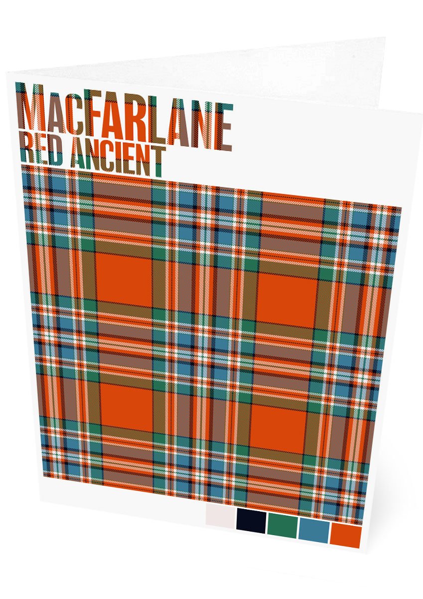 MacFarlane Red Ancient tartan – set of two cards