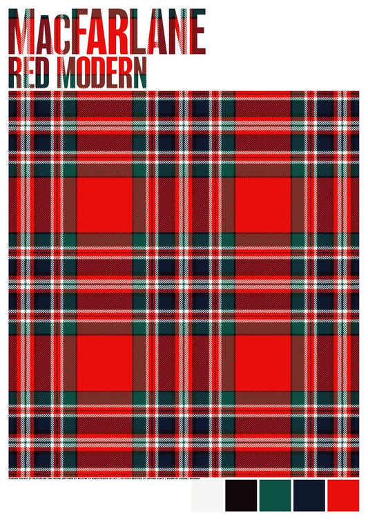 MacFarlane Red Modern tartan – poster
