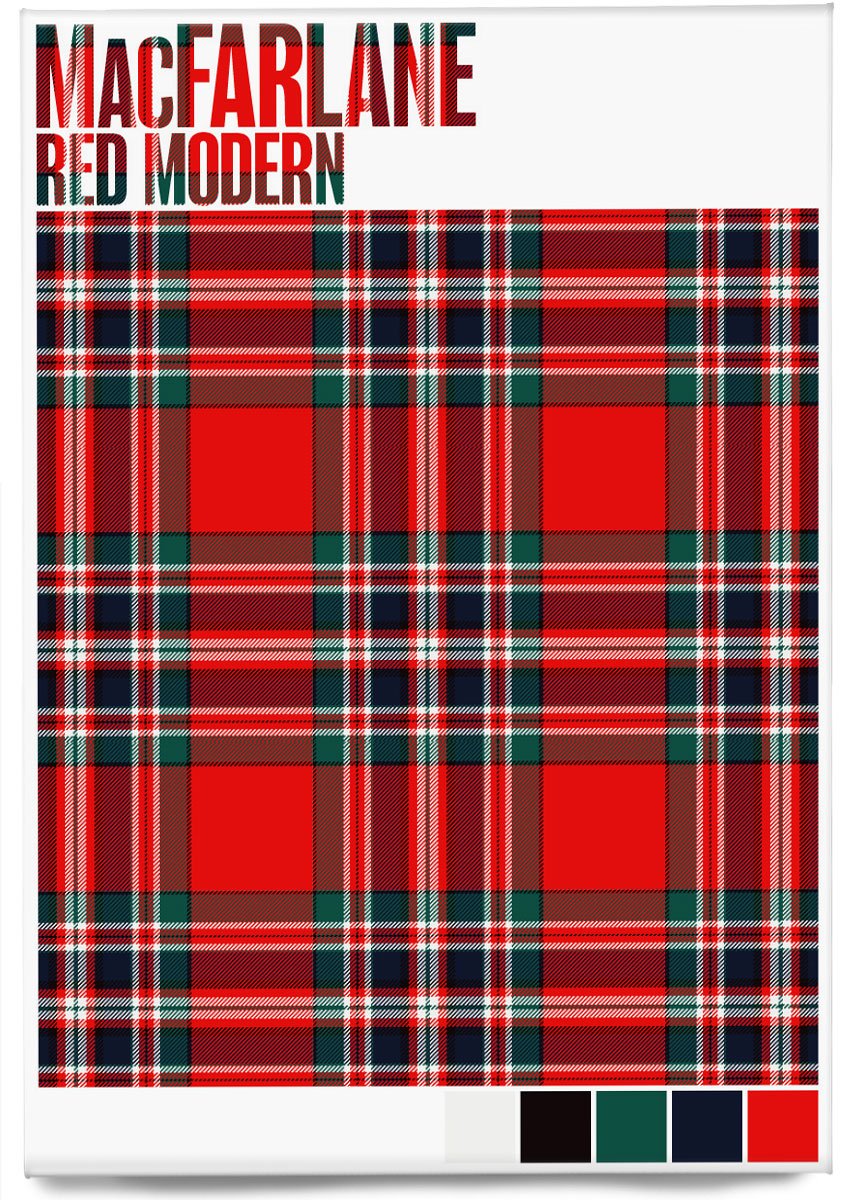 MacFarlane Red Modern tartan – magnet